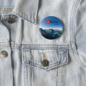 Lofoten Noorwegen Ronde Button 5,7 Cm (In situ)