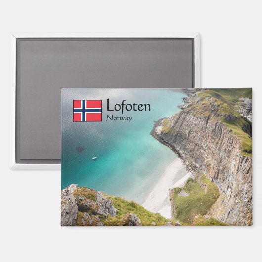 Lofoten Noorwegen Souvenir Magneet (Voorkant / Achterkant)