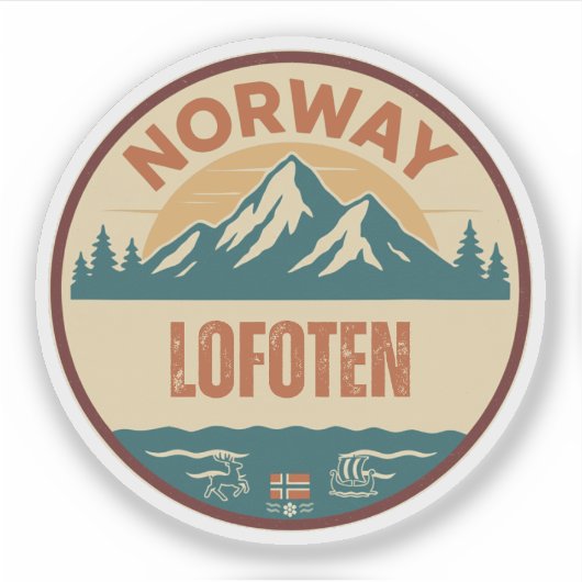 Lofoten, Noorwegen Sticker (Voorkant)
