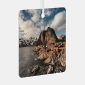 Lofoten Norway Hamnoy Landscape Foto Metalen Ornament (Voorkant Rechts)