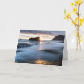 Lofoten Norway Midnight Sun Kaart (Gele Bloem)