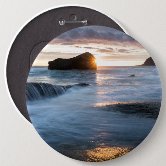 Lofoten Norway Midnight Sun Ronde Button 6,0 Cm (Voorkant /achterkant)
