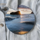 Lofoten Norway Midnight Sun Ronde Button 6,0 Cm (In situ)