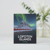 Lofoten Norway Northern Lights Briefkaart (Staand voorkant)