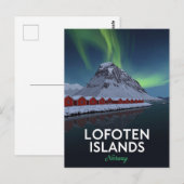 Lofoten Norway Northern Lights Briefkaart (Voorkant / Achterkant)