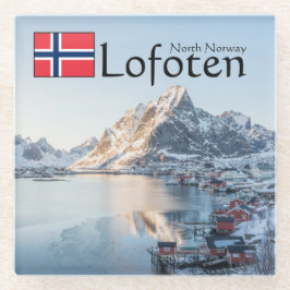 Lofoten Norway Souvenir Glazen Onderzetter