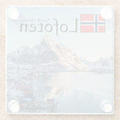 Lofoten Norway Souvenir Glazen Onderzetter (Achterkant)