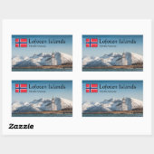 Lofoten Norway Souvenir Rechthoekige Sticker (Vel)
