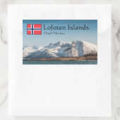 Lofoten Norway Souvenir Rechthoekige Sticker (Tas)