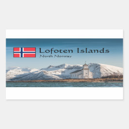 Lofoten Norway Souvenir Rechthoekige Sticker