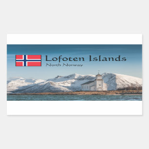 Lofoten Norway Souvenir Rechthoekige Sticker