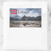 Lofoten Norway Souvenir Rechthoekige Sticker (Tas)
