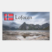 Lofoten Norway Souvenir Rechthoekige Sticker (Voorkant)