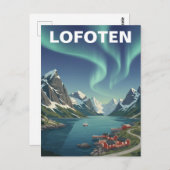 Lofoten Norway Travel Briefkaart (Voorkant / Achterkant)