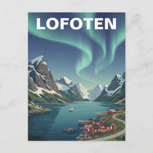 Lofoten Norway Travel Briefkaart (Voorkant)