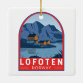 Lofoten Norway Travel  Kunst Keramisch Ornament (Achterkant)
