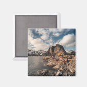 Lofoten Norway Vist het dorp Magneet (Voorkant / Achterkant)