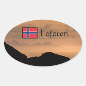 Lofoten Ovale Sticker (Voorkant)