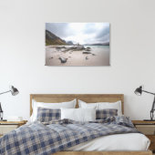 Lofoten Ramberg Strand Canvas Afdruk (Insitu (Slaapkamer))