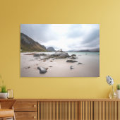 Lofoten Ramberg Strand Canvas Afdruk (Insitu (Woonkamer))