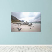 Lofoten Ramberg Strand Canvas Afdruk (Insitu (Houten vloer))