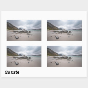Lofoten Ramberg Strand Rechthoekige Sticker