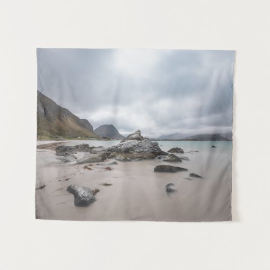 Lofoten Ramberg Strand Wandkleed (Voorkant (horizontaal))