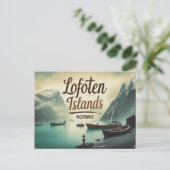 Lofoten Retro Sfeer Briefkaart (Staand voorkant)
