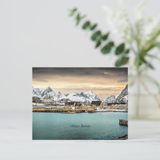 Lofoten, schilderachtig foto van Noorwegen Briefkaart (Staand voorkant)