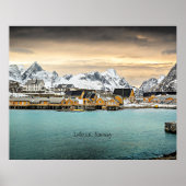 Lofoten, schilderachtig foto van Noorwegen Poster (Voorkant)