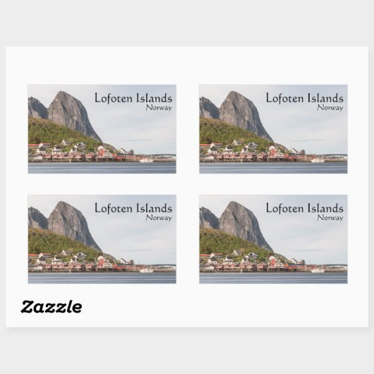 Lofoten Souvenir Rechthoekige Sticker (Vel)