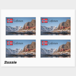 Lofoten Souvenir Rechthoekige Sticker