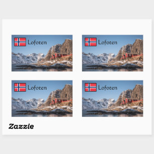 Lofoten Souvenir Rechthoekige Sticker