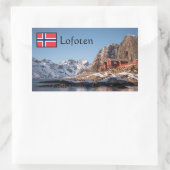 Lofoten Souvenir Rechthoekige Sticker (Tas)