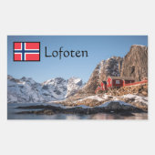 Lofoten Souvenir Rechthoekige Sticker (Voorkant)