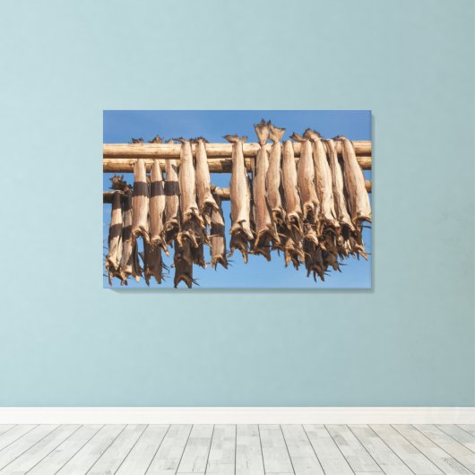 Lofoten Stockvis Canvas Afdruk (Insitu (Houten vloer))