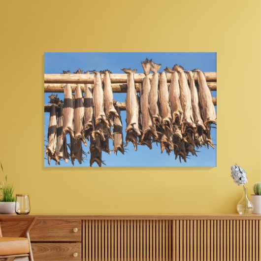 Lofoten Stockvis Canvas Afdruk (Insitu (Woonkamer))