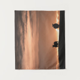 Lofoten Sunset Sheep Natuur Foto Wandkleed