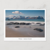 Lofoten Vikten Beach Briefkaart (Voorkant)