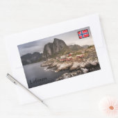 Lofoten Vist Dorpssouvenir Rechthoekige Sticker (Envelop)