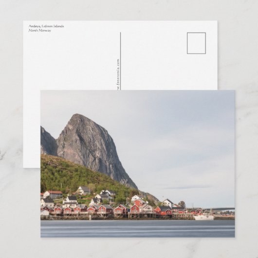 Lofoten Vist het dorp Briefkaart (Voorkant / Achterkant)