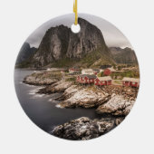 Lofoten Vist het dorp Hamnoya Keramisch Ornament (Achterkant)