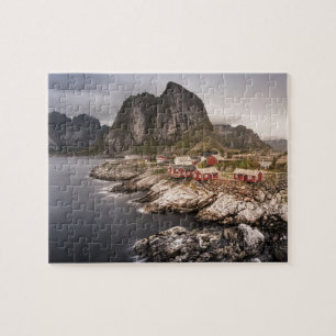 Lofoten Vist het dorp Hamnoya Legpuzzel
