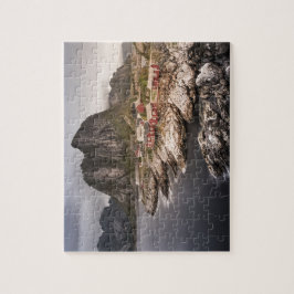 Lofoten Vist het dorp Hamnoya Legpuzzel