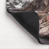 Lofoten Vist het dorp Hamnoya Muismat (Hoek)