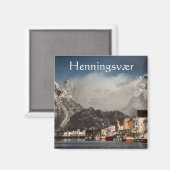Lofoten Vist het dorp Henningsvaer Magneet (Voorkant / Achterkant)
