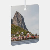 Lofoten Vist het dorp Noorwegen Metalen Ornament (Voorkant Rechts)