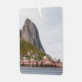 Lofoten Vist het dorp Noorwegen Metalen Ornament (Voorkant links)