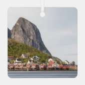 Lofoten Vist het dorp Noorwegen Metalen Ornament (Achterkant)