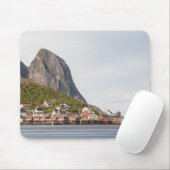 Lofoten Vist het dorp Noorwegen Muismat (Met muis)